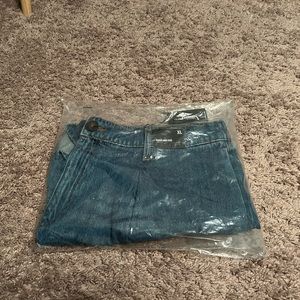 Express Blue Super High Waisted Shorts size XL
